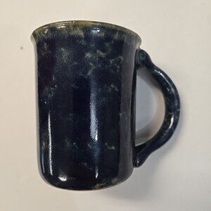 Vintage Bennington Potters Vermont Mug Dark Blue Agate Spongewear